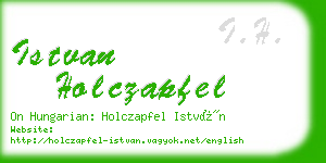 istvan holczapfel business card